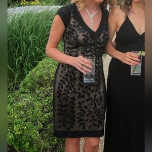Sue Wong dress cocktail wedding $650 size 0 gorgeous would fit a 2. Black mesh